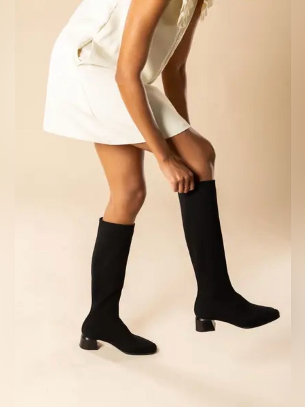 NEW L'Amour des Pieds
Nolita Knee High Boots in Black Fabric, Size 7